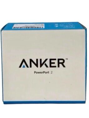 ANKER 24w Power Port 2 Charger (Black) (NWT)